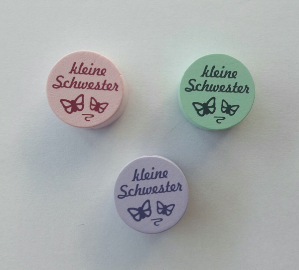 Motivscheibe kleine Schwester, Farbwahl